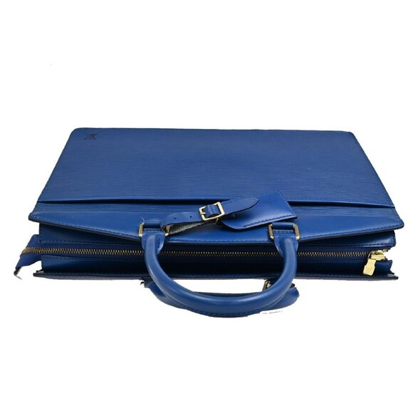 LOUIS VUITTON LV Logo Riviera Hand Bag Epi Leather Blue France - Picture 3 of 16